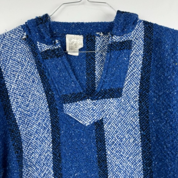 VTG Mexican Drug Rug Blanket Dead Head Surf Hippie 80s 90s Hoodie Jacket - Picture 2 of 5